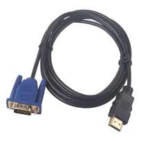 Ramidos 1,8 M HDMI kabelis HDMI į VGA 1080P HD su garso adapterio laidu HDMI Į VGA laidas One Size juoda