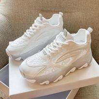 WTEMPO Couple Summer Sneakers Slip Resistant Women's Running Shoes Breathable Hollow Mesh Mens Casual Shoes Outdoor Sport Shoes 35 balta