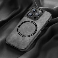 Luxury Leather Phone Case For Iphone 14 13 12 Pro Max Magnetic Magsafe Wireless Chargin Silicone Cellphone Cover Funda For iPhone 13 ruda