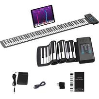 Roll Up Piano 88 klavišai su 128 tonais ir ritmais Palaiko MIDI Bluetooth vaikams suaugusiems pradedantiesiems 88 Key