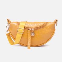 Women's Fashion Saddle Messenger Crossbody Bag Handbag Single Shoulder Bags geltona