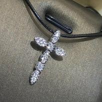 925 sidabro išskirtinis kryžiaus vėrinys papuošalai moterims vestuvių mada kryžius cz kristalas cirkonas pakabukas vėrinys Valentino dienos dovana juoda