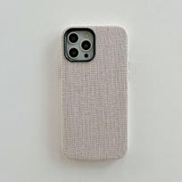 Plonas audinio dėklas, skirtas iPhone 14 13 12 Pro Max, viskas įskaičiuota, metalinis fotoaparato rėmas, šoniniai raktai, minkšta lininė apsauga 14 plius dangtelis For iPhone 13 chaki