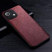 Odinis dėklas, skirtas Xiaomi Mi 11 Lite 11T Pro Lite 5G NE Ultra Premium Retro Litchi Pattern Pattern Cover, skirtas Xiaomi 11 lite pro ultra dėklui Mi 11 Lite kava
