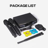 Belaidis mikrofonas G320AM Profesionalus UHF 2 kanalai Karaoke Mic Handheld Automatinis Reguliuojamas dažnis 100M EU Plug