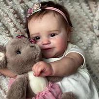 50 cm Reborn Maddie Doll Viso kūno silikono vandeniui atsparus, rankinis piešinys su matomomis venomis, gyvas 3D odos tonas