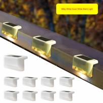 Saulės šviestuvai Step Lights Tvoros žibintai Turėklai Laiptų šviestuvai Lauko Led Step Lights Sodo dekoravimo Sieniniai šviestuvai warm color balta
