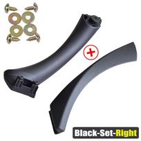 Pilnas interjero durų rankenų komplektas BMW 3 serijos E90 E91 318 320 325 328 330 335 dalis Vidinės durų panelės rankena Traukimo apdaila Black-Set-Right