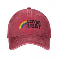 MEILĖS LGBT Džinsinė Kepuraitė Su Snapeliu Vintažinė Nusidėvėjusi Džinsinė Pride Gėjų Vaivorykštė Harajuku Snapback Kepuraitė Treniruotėms Nesuspausta Minkšta Kepuraitė One Size