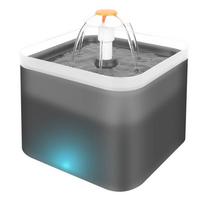 Katės vandens fontanas Silent Pet vandens fontanas 2L / 67oz su LED lempute, kačių vandens dozatorius katėms, mažiems šunims, keli gyvūnai USB žalsvai mėlyna