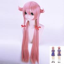 Anime 100 cm Ateities dienoraštis Mirai Nikki Yuno Gasai ilgas persikas rožinis karščiui atsparus plaukų Cosplay kostiumas perukas + peruko kepurė 100cm rožinė