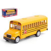 1/36 mastelio geltonos spalvos mokyklinio autobuso žaisliniai automobiliai vaikams, 5 colių ištraukiamas automobilis su atsidarančiomis durelėmis ir guminėmis padangomis 1/36-12.5x4.5x4cm geltona