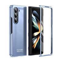Prabangus dengiamas dėklas, skirtas Samsung Galaxy Z Fold 5 Case Slim Shell Matinis sulankstomas visiškai dengiantis plėvelę apsauginio dangtelio priedai Z Fold 5 mėlyna