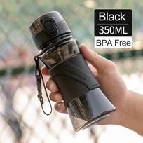 350ml UZSPACE Water Bottles BPA Free Protein Shaker Child Portable Leakproof Sports Drinkware Outdoor Eco-friendly Tritan 0.35L žalsvai mėlyna