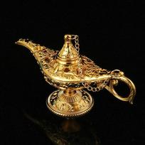 „Aladdin“ dieviškosios lempos meno dekoracija mėlyna