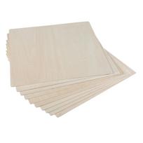 Creality Laser 10vnt modulis Basswood faneros lakštai 8x8x18   medienos gabalai Medžiagos, tinkamos šilta balta spalva