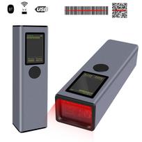 2D 1D QR brūkšninio kodo skaitytuvas su TFT ekranu 3 viename BT ir 2,4 GHz belaidis ir laidinis ryšys Garsas ir sidabras