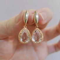 Sparkling Crystal Zircon Drop Earrings for Women 2023 New Gold Color Earring Fine Party Jewelry Accessories balta