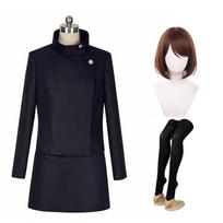 Shoko Ieiri Cosplay Jujutsu Kaisen Shoko Ieiri Cosplay Kostiumai Vidurinės mokyklos uniforma Sijonas Perukas kostiumas Helovino kostiumas moterims L-(Full set+wig)