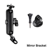 Metalinis motociklo dviračio fotoaparato laikiklis vairo ant veidrodžio tvirtinamas dviračio laikiklis, skirtas GoPro Hero 9 8 10 telefono veiksmo kameros priedai mirror bracket
