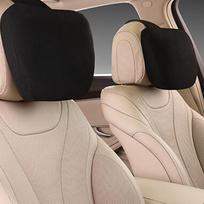 1 pora automobilio galvos atramos kaklo atramos sėdynės, skirtos „Maybach Design S“ klasės minkštai universaliai reguliuojamai automobilio kaklo pagalvei juosmeniui juoda