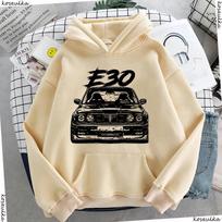 Nauji rudens žiemos E30 automobilių gobtuvai Mada Unisexs Stilingas automobilių dizainas Megztiniai su gobtuvu Hoody Unisex Green Hip Hop Harajuku Hoodie 2XL