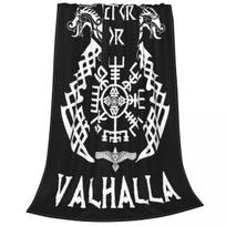 Victory Or Valhalla Viking Blanket Odin Norse God Ragnar Lothbrok Fuzzy Awesome Warm Throw Blankets for Home Summer 75x100cm