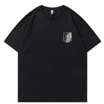 Japonijos anime Unisex marškinėliai Attack on Titan Oversize medvilniniai marškinėliai Kawaii Cartoon Titans Attack Graphic Tees Unisex Hot Tops marškinėliai L