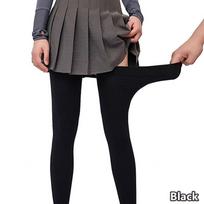 Elastic Thigh High Socks Plus Size Stockings Oversize Over Knee Socks Plus Long Socks Soft Women Yoga Socks juoda
