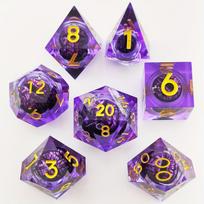 Resin Quicksand Dice Skystas šerdis DND Dungeons & Dragons TRPG stalo žaidimas Kauliukų rinkinys bėgimo grupė Cthulhu