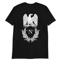 „French Pride Napoleon Bonaparte Eagle“ marškinėliai. Vasariniai medvilniniai O formos kaklo trumpomis rankovėmis unisex medvilniniai marškinėliai Nauji dideli gatvės drabužiai L