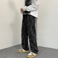 Vyriški džinsai Baggy, tiesios, plačios kelnės, didelės apatinės kelnės High Street Fashion džinsinės kelnės pavasario ir rudens Y2k vyriški drabužiai 2XL juoda