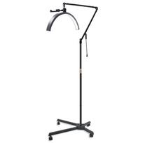 HD-M50X 36 W grindų LED vaizdo apšvietimas Pusmėnulio formos užpildo lemputė 3000K-6000K pritemdoma su teleskopu US Plug juoda