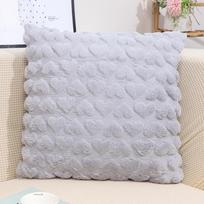 Šiuolaikinės paprastos pagalvės pliušinės rudens/žiemos pagalvės svetainės sofos Love Cushion pagalvės užvalkalai 45*45cm pilka