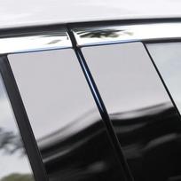 8 vnt. blizgūs pianino juodi automobilių statramsčių stulpelių rinkiniai, tinkantys BYD Dolphin 2022 2023 auto išorinių durų langų stulpelių lipdukų priedai