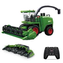 Harvester Truck nuotolinio valdymo kombaino žaislas 1/24 2,4 GHz nuotolinio valdymo pultas Farmer Harvester Smoke 1 battery with Replaceable harvesting head armijos žalia spalva