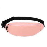 Unisex juosmens krepšys krūtinės krepšys Crossbody Bag Hip Waist Pack diržas piniginė Drobė rožinė