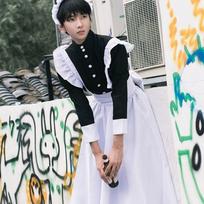Tarnaitės drabužis Loreta Suknelė Vyriška Cosplay Anime Tarnaitės drabužis Loreta Juodas Tarnaitės drabužis Loreta Gothic Helovinas S