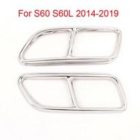 Automobilio nerūdijančio plieno galinio išmetimo vamzdžio dangčio apdaila, skirta VOLVO S60 S90 XC60 XC90 V60 S60L S90L automobilių priedams For S60 S60L