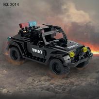X014 Desert Storm Police Jeep vaikų statybiniai blokeliai
