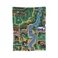 Stardew Valley Miesto žemėlapis Antklodės Minkštos Šiltos Flanelinės Antklodės Patalynė lovai Svetainė Piknikas Kelionės Namų Sofa 75x100cm 30x40in