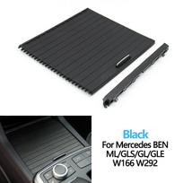 Automobilio centrinės konsolės puodelio laikiklio dangtelis-ritinėlis Mercedes Benz ML GL GLE GLS klasėms W166 1666803814 juoda