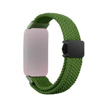 WatchStrap Band For Huawei band 9 8 WristStrap Bracelet Wristband For Huawei band 9 Strap Braided Nylon Elastic Magnetic woven For Huawei band 9 8 žalia