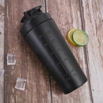 Stainless Steel Protein Shaker Cup Portable Fitness Sports Mug Nutrition Shakers Cup Water Bottles Water Cup Portable Shakers 750ML juoda