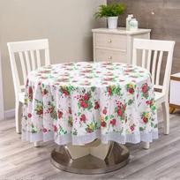Pastoral Style Thick PVC Plastic Pad Household Waterproof Scald Oil Resistant Tablecloth Dining Table Insulation Mat 134cm  Diameter