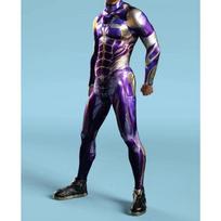 Purple Armor Cosplay Costumes Men Steampunk 3D Printed Sexy Slim Women Jumpsuit Performance Halloween Carnival Holiday Outfit Kids S