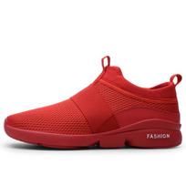 Outdoor Running Shoes For Men Slip -On Sport Male Shoes Athletic Training Sneakers Men 'S Air Shoes Summer Sneakers Men Big Size 40 raudona