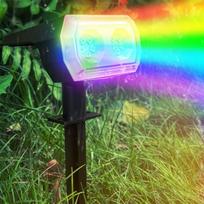 Saulės taškinis apšvietimas IP65 Saulės lauko šviestuvai 10RGB vandeniui atsparus sodo šviestuvas 2 viename saulės prožektorius kiemo vejai 1pcs