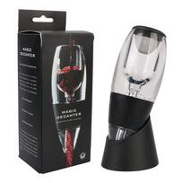 Vyno decanteris su filtru ir pagrindu Nešiojamas raudonojo vyno viskio aeratorius dozatorius Profesionalus barui vakarėliui virtuvei Greitas blaivinimas juoda