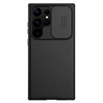 Nillkin magnetinis dėklas, skirtas Samsung Galaxy S24 Ultra / S24+ / S23 Ultra / S22 Ultra, atsparus smūgiams, su slankiu kameros dangteliu for GalaxyS22Ultra(6.7") juoda